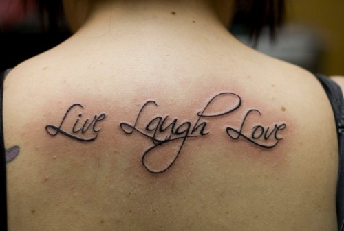 Back Live Laugh Love Tattoos