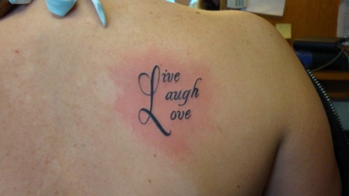 Back Shoulder Live Laugh Love Art