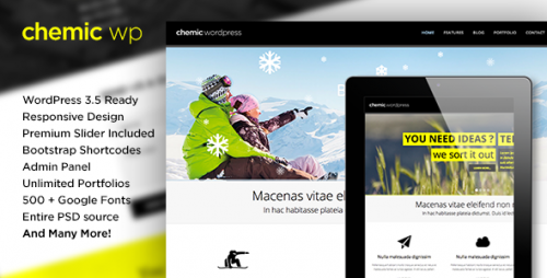 Chemic - Responsive All-In-One WP Theme