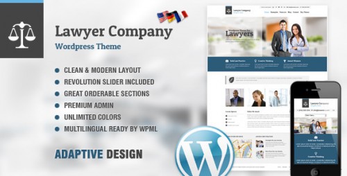 Lawyer - Adaptive WordPress Theme