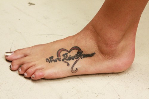 Live Laugh Love Feet Tattoos