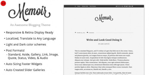 Memoir - Tumblog Style WordPress Theme