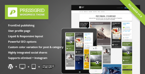 PressGrid - Frontend Multimedia Theme