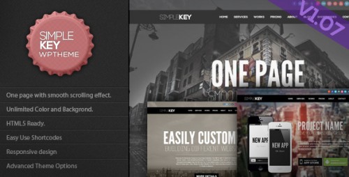 SimpleKey - One Page Portfolio Theme