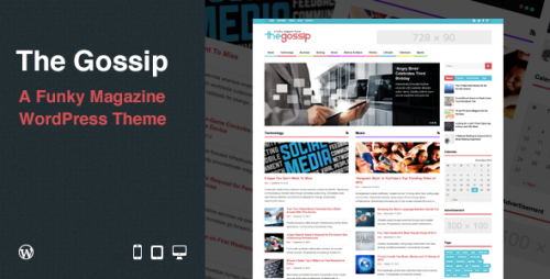 The Gossip: Funky Magazine WordPress Theme
