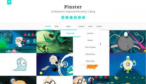 Pinster - Full Width Portfolio WP Theme