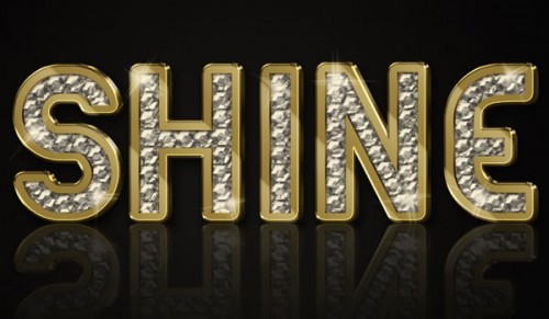 Create a Sparkling Diamond and Gold Text Effect
