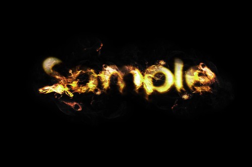 Golden Flame Text Effect in Photoshop