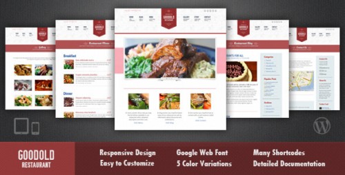 Goodold Restaurant - Responsive WP Theme