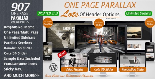 907 - Responsive WP One Page Parallax Theme