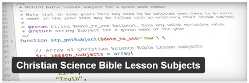 Christian Science Bible Lesson Subjects