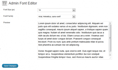 Admin Font Editor