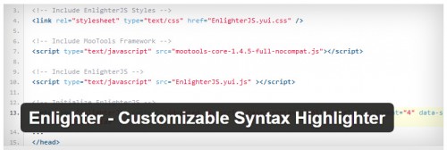Enlighter - Customizable Syntax Highlighter