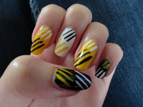 Awesome Yellow Nail Art for Girls 2015