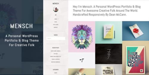 Mensch - A Personal WordPress Portfolio & Blog Theme