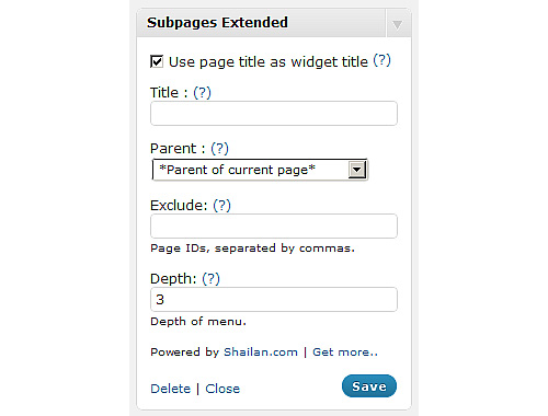 Subpages Extended