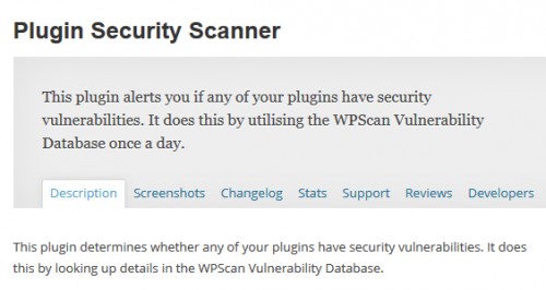 Plugin Security Scanner