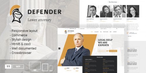 Defender - Attorney & Lawyer WordPress Theme