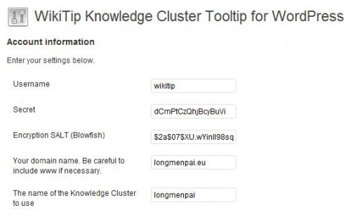 WikiTip Knowledge Cluster ToolTip