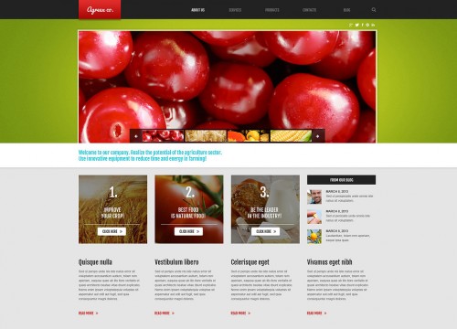 Farming Business WordPress Theme