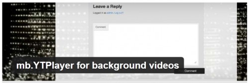 mb.YTPlayer for Background Videos