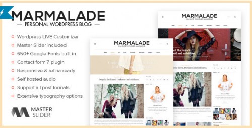 The Marmalade - Personal WordPress Blog Theme