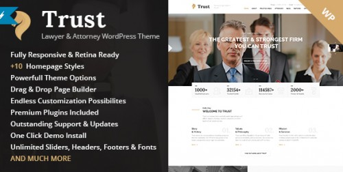 Trust - Lawyer & Attorney Business WP Theme